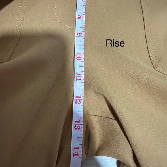 Maeve by Anthropologie Womens Naomi Ponte Wide Leg Flare Pants in Bronze Size 10 - Picture 12 of 15